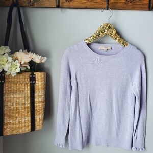 Loft Ruffle Sleeve Sweater Purple XXSP